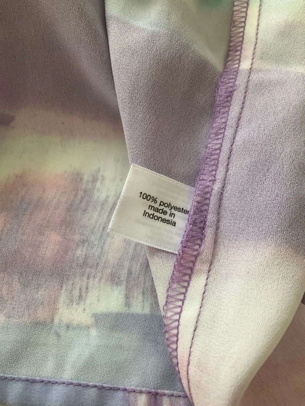 Lane Bryant 18-20 Lavender and Teal Watercolor Stripe V neck Kimono Style Tunic - Picture 9 of 10